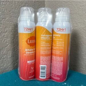 Lume Whole Body Deodorant Invisible Spray Clean Tangerine 3.6oz 3-Pack Bundle